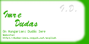 imre dudas business card